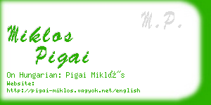 miklos pigai business card